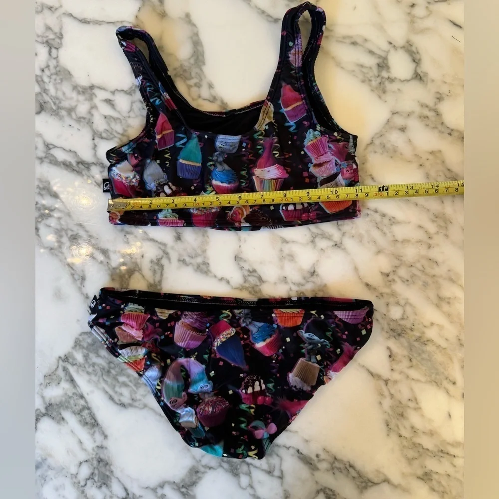 NWOT in Manufacturer Bag TERREZ Trolls Cupcake Sports Bra Bikini Girls 14